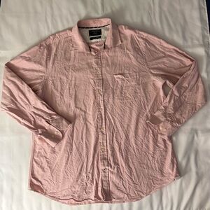 Charles Tyrwhitt Oxford Weave Pink Slim Fit Long Sleeve Button Down Shirt
